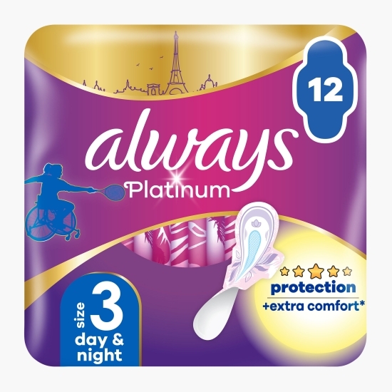 Absorbante Platinum Night 12 buc