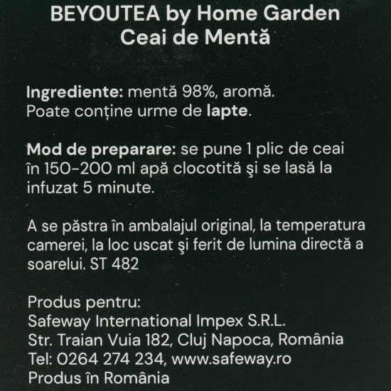Ceai de mentă 20 plicuri piramidă