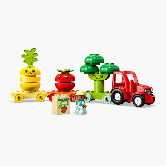 Primul meu tractor cu fructe și legume, 10982 Duplo, 19 piese, +18 luni