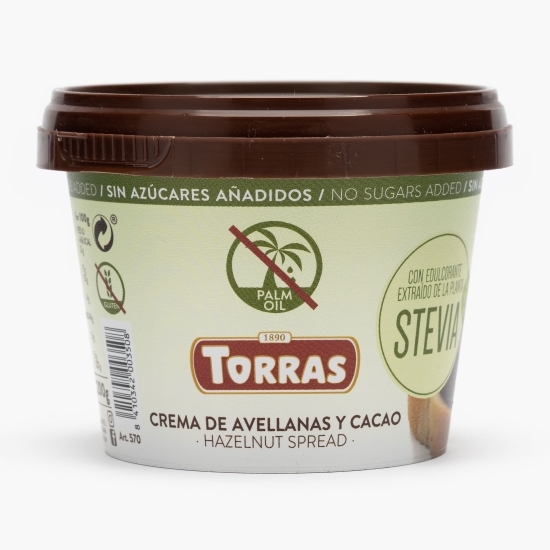 Cremă de ciocolată cu alune, cu Stevia, fără zahăr adăugat 200g