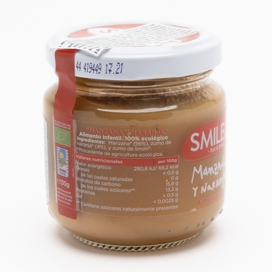 Piure eco din mere și portocale +6 luni, 130g