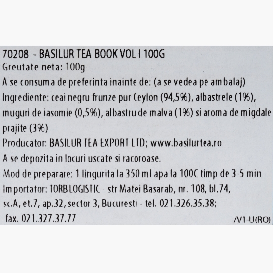Ceai negru în cutie carte Tea Book Vol. I 100g