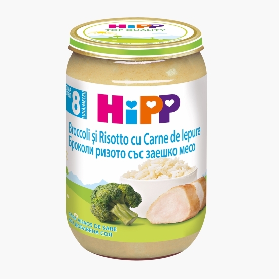 Meniu iepure cu broccoli și orez, +8 luni, 220g