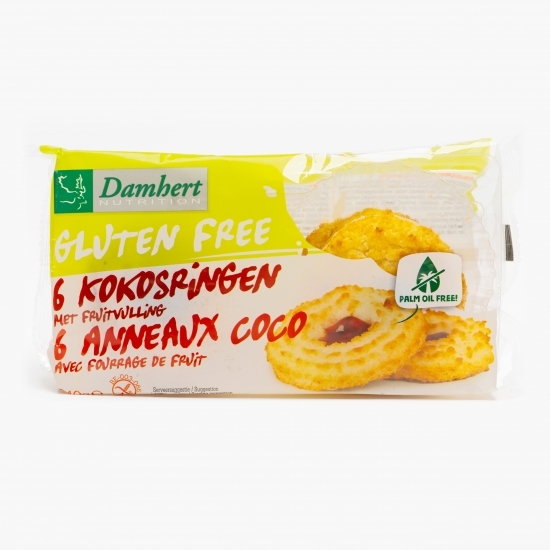 Biscuiți cu nucă de cocos și umplutura de fructe fără gluten 240g