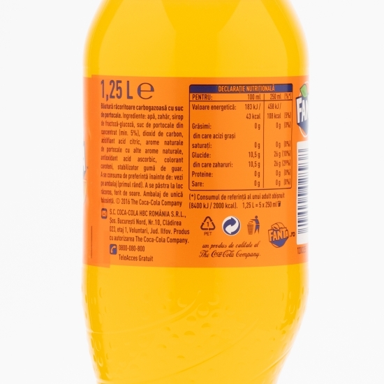 Băutură carbogazoasă portocale 1.25l