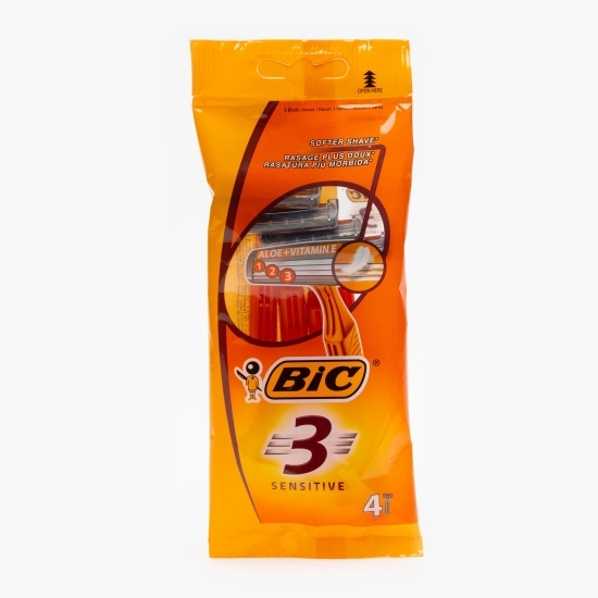 Aparat de ras Sensitive 3 lame, 4 buc
