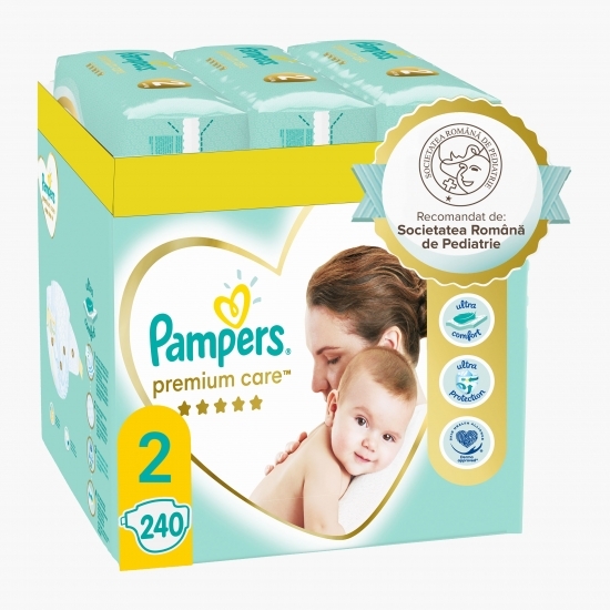 Scutece Premium Care XXL Box mărimea 2, 4-8kg, 240 buc