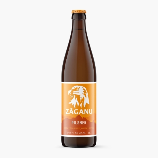  Bere artizanală nefiltrată blondă sticlă 0.5l