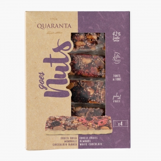 Mini batoane cu afine, migdale și ciocolată albă 120g