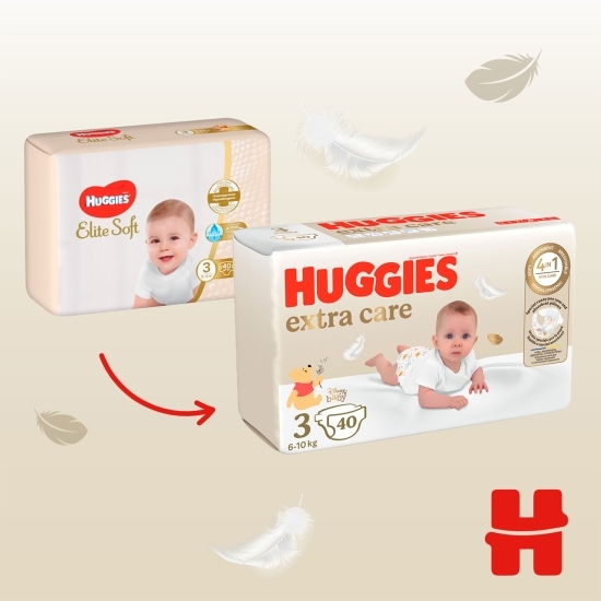 Scutece Extra Care, mărimea 3, Jumbo, 6-10kg, 40 buc