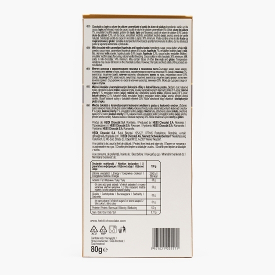 Ciocolată cu lapte și alune caramelizate 80g