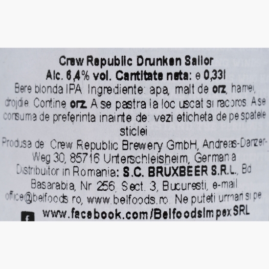 Bere blondă IPA Drunken Sailor, sticlă 0.33l