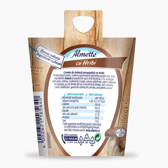 Cremă de brânză proaspătă cu hribi 150g