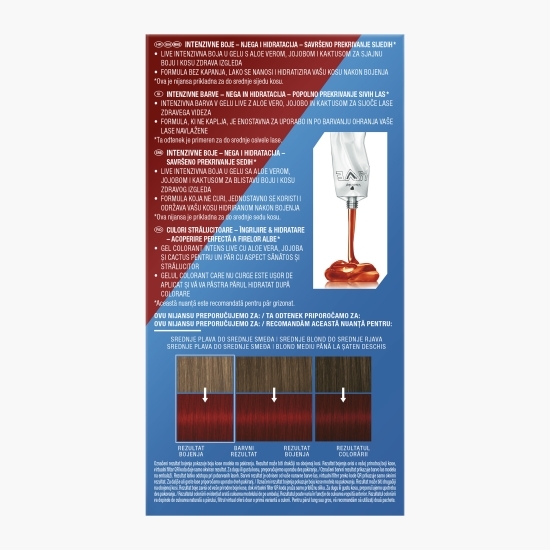 Vopsea de păr permanentă sub formă de gel 6.88 Raspberry red 142.5ml