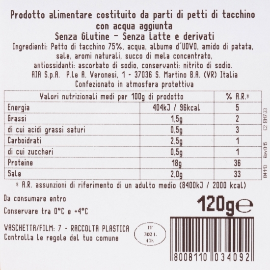 Piept de curcan feliat Aequilibrium 120g