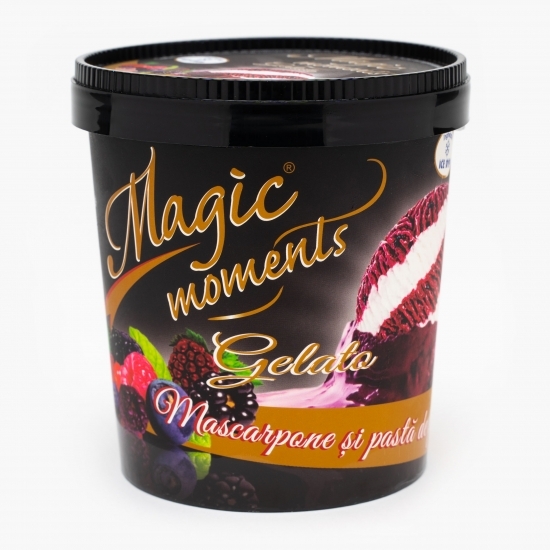 Înghețată cu mascarpone și pastă de fructe de pădure 500g
