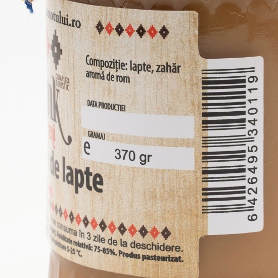 Dulceață de lapte cu aromă de rom 370g