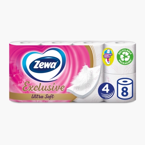 Hârtie igienică Exclusive Ultra Soft 4 straturi, 8 role