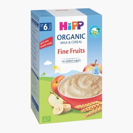 Gustare eco lapte și cereale cu fructe, +6 luni, 250g