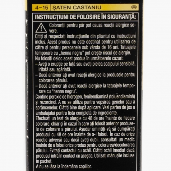 Vopsea de păr permanentă fără amoniac Color Oleo 4-15 ches brown 115ml