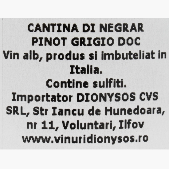 Vin alb sec Pinot Grigio delle Venezie DOC, 12%, 0.75l