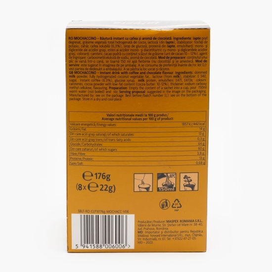Cappuccino Mochaccino plicuri 8x22g, băutură instant 