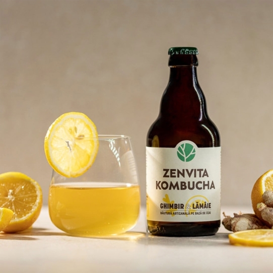 Kombucha cu ghimbir&lămâie 330ml