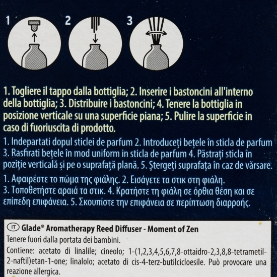 Difuzor de parfum lavandă și lemn de santal Aromatherapy Moment of Zen 80ml