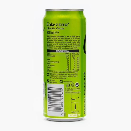 Băutură carbogazoasă cola lime zero zahăr doză 6x0.33l