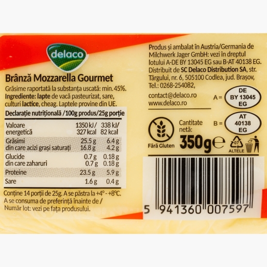 Mozzarella gourmet 350g