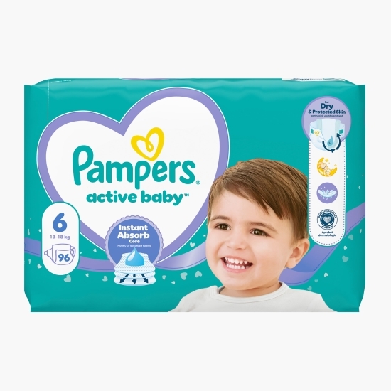 Scutece Active Baby Mega Box mărimea 6, 13-18kg, 96 buc