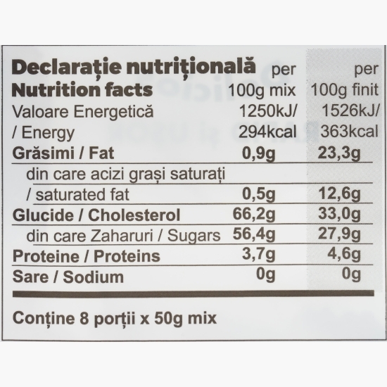 Amestec pentru prăjitură cu cremă de cacao Lava Cake Mix 400g