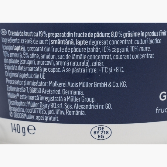 Iaurt în stil grecesc fructe de pădure 140g 