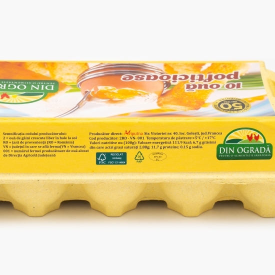 Ouă Pofticioase de la găini crescute la sol, mărimea XL, 10 buc