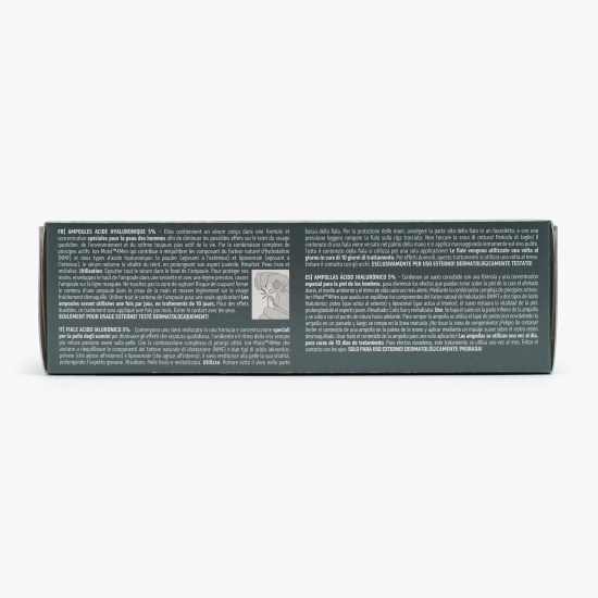 Fiole acid hialuronic 5% pentru bărbați, 10 fiole x 2ml