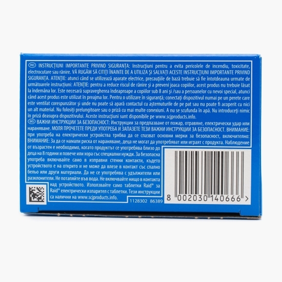 Aparat electric împotriva tânțarilor cu 10 pastile laminate