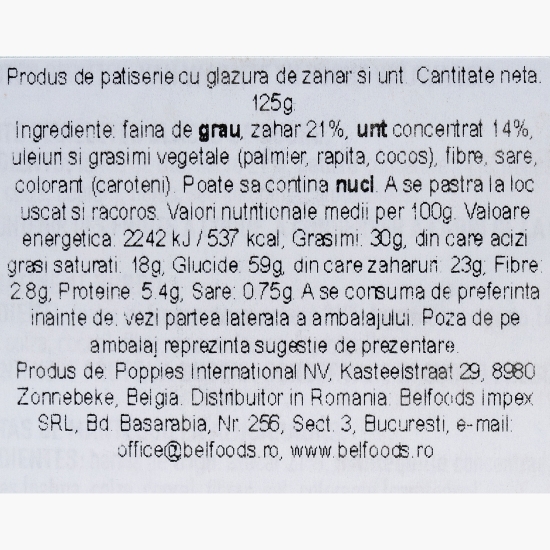 Prăjituri din foietaj cu unt, glazurate cu zahăr Twist 125g