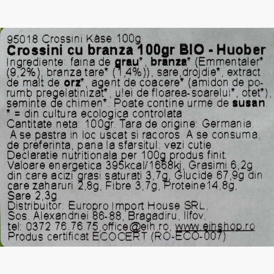 Crossini cu brânză eco 100g