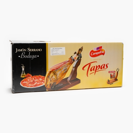Jambon Serrano + suport + cuțit Bodega 7kg