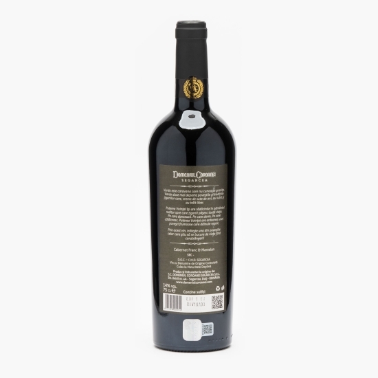 Vin roșu sec Puterea Voinței Cabernet Franc & Marselan, 14%, 0.75l