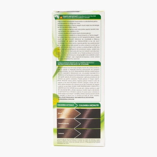 Vopsea permanentă pentru păr Natura 4.5 Castaniu mahon 100ml