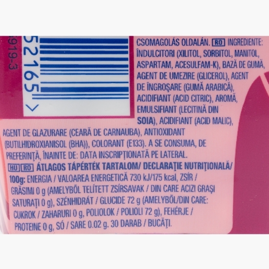 Gumă de mestecat Refreshers Watermelon Raspberry, fără zahăr, 30 buc, 67g