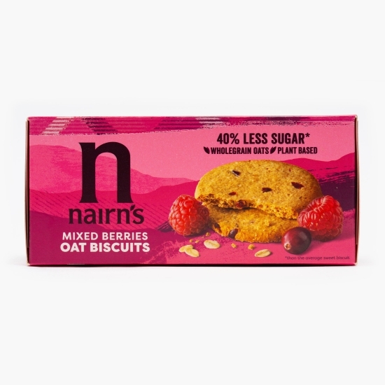 Biscuiți din ovăz integral cu fructe de pădure 200g