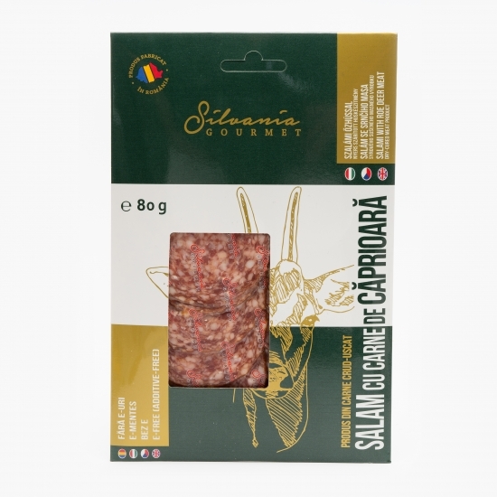 Salam cu carne de căprioară feliat 80g