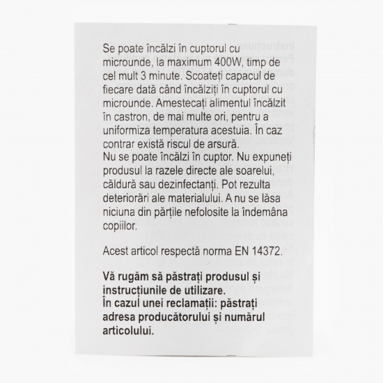 Castron cu capac și ventuză, +6 luni