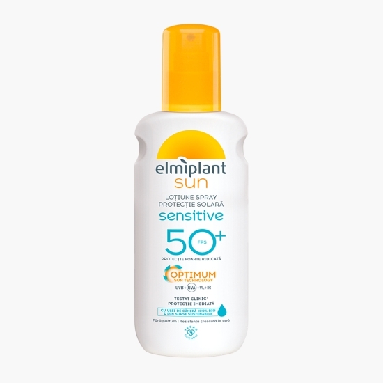 Loțiune spray protecție solară Sensitive SPF 50+, 200ml