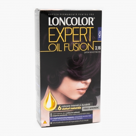 Vopsea permanentă pentru păr Expert Oil Fusion 3.16 Șaten violet închis 100ml