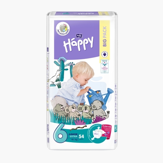 Scutece copii Junior mărimea 6, +16kg, 54buc