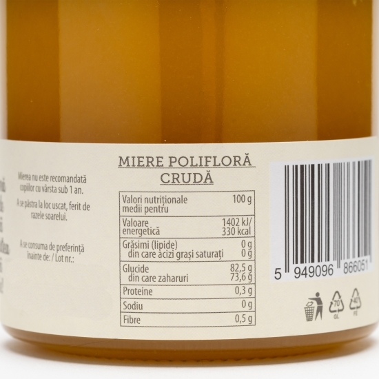 Miere polifloră crudă 420g