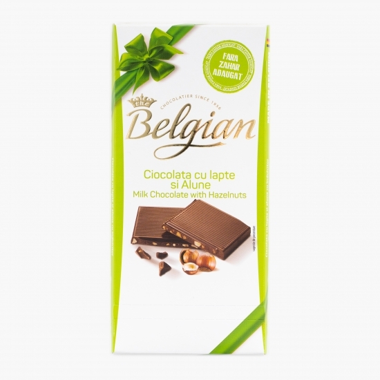 Ciocolată cu lapte și alune cu îndulcitor 100g